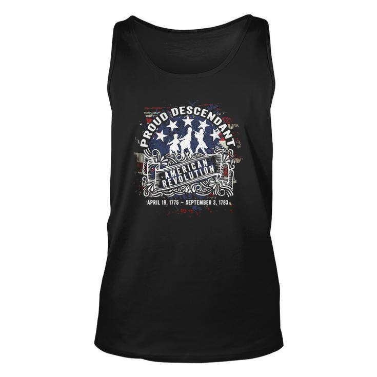 Proud Descendant American Revolution Fife And Drum 4Th Of July Tank Top