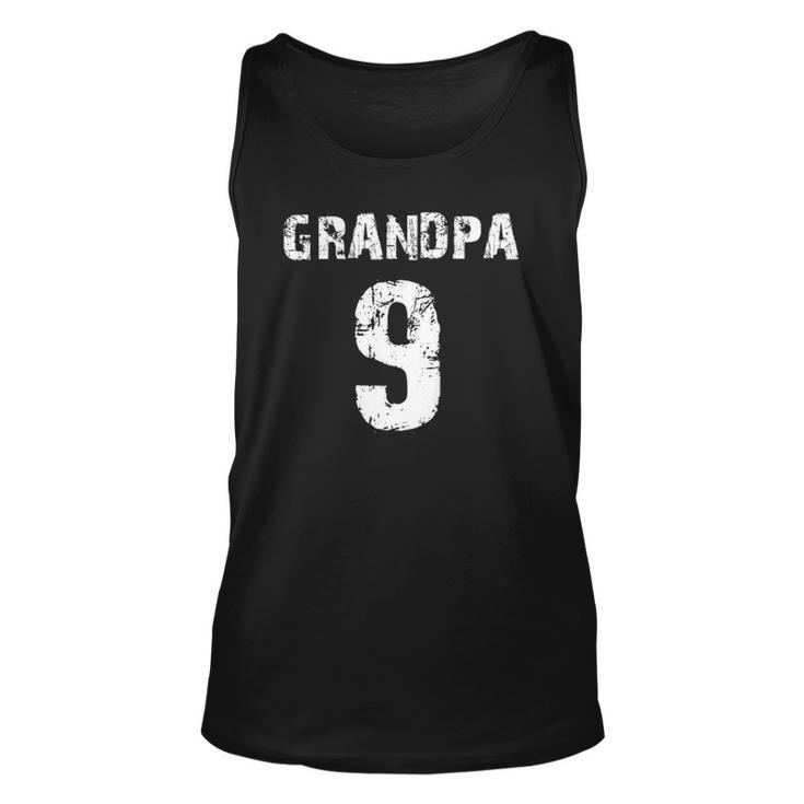 Proud Grandpa - Grandpa Of 9 Athletic Style Numbered Unisex Tank Top