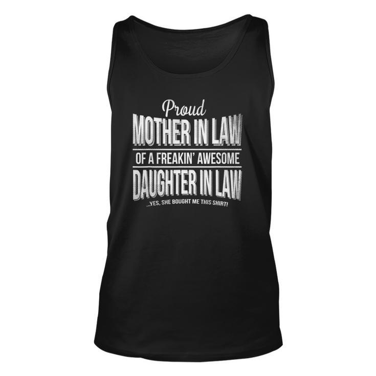 Proud Mother In Law Of A Freakin Awesome Daughter In Law Unisex Tank Top