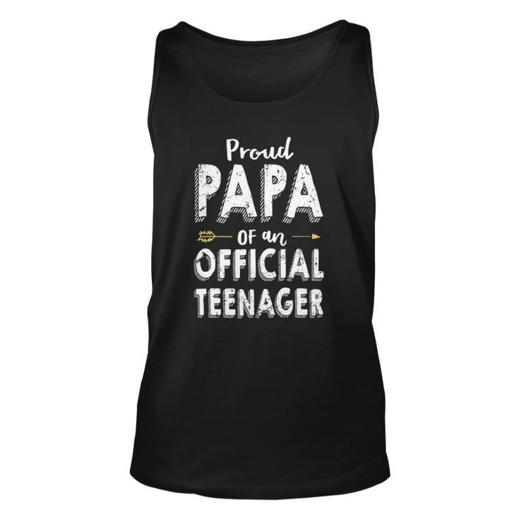 Proud Papa Of Official Teenager - 13Th Birthday Gift Unisex Tank Top
