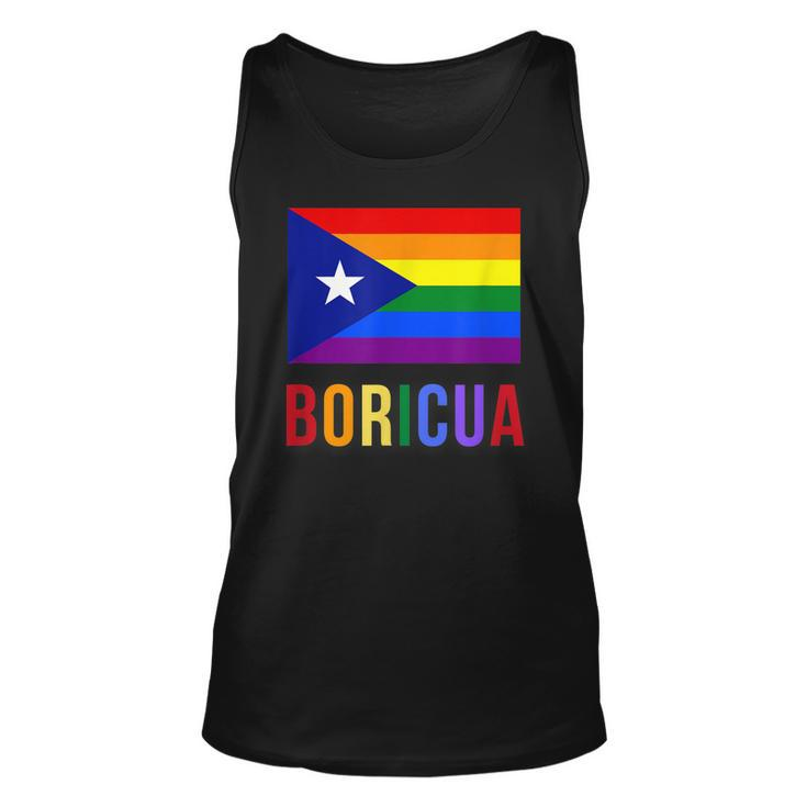 Puerto Rico Boricua Gay Pride Lgbt Rainbow Wepa  Unisex Tank Top