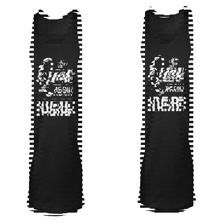 Queens Are Born In November Unisex Tank Top