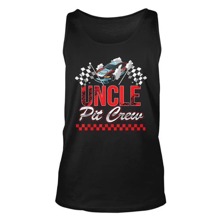 Race Car Birthday Party Racing Family Uncle Pit Crew  Unisex Tank Top
