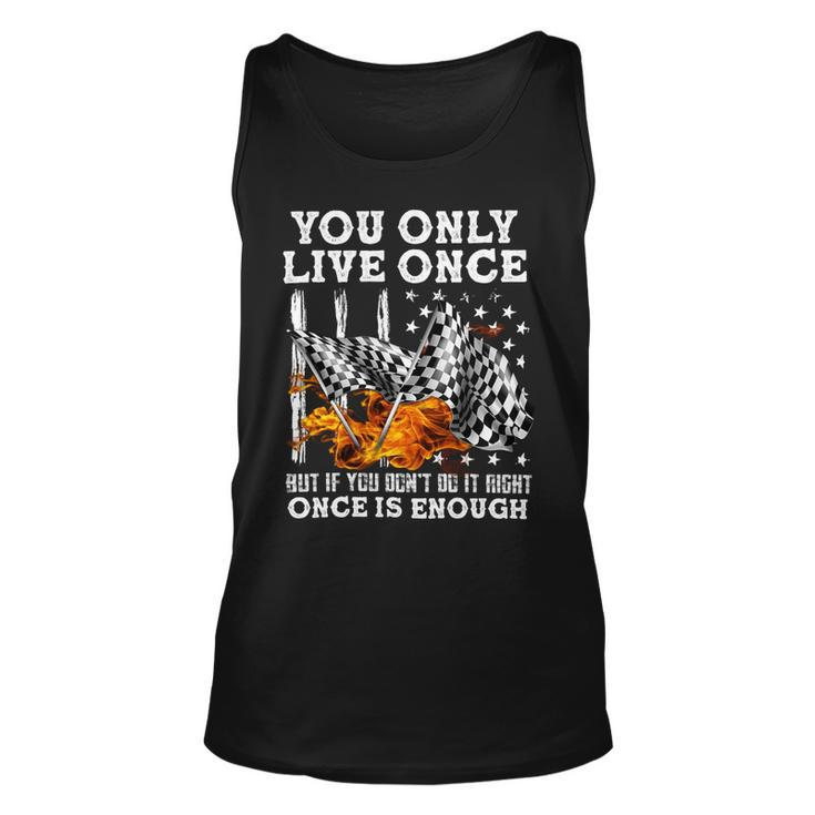 Racing You Only Live Once Unisex Tank Top