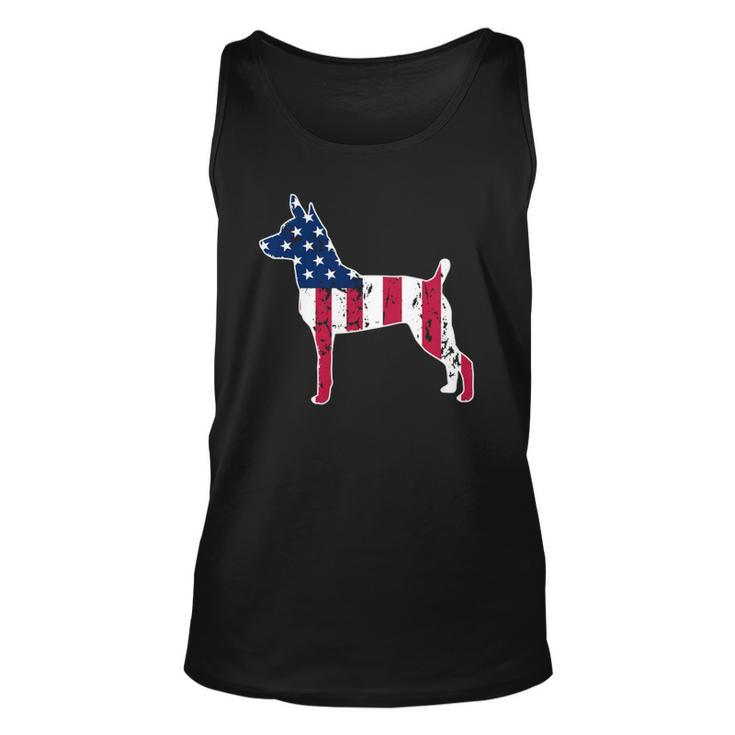 Rat Terrier Dog Lovers American Flag 4Th Of July Unisex Tank Top