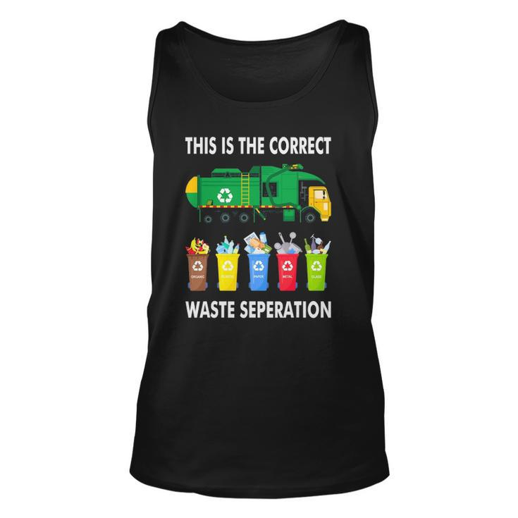 Recycling Trash Waste Separation Garbage Truck Unisex Tank Top
