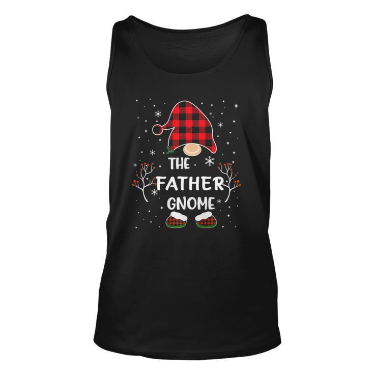 Red Buffalo Plaid Matching The Father Gnome Christmas Unisex Tank Top