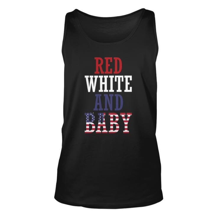 Red White And Baby 4Th July Pregnancy Announcement Unisex Tank Top