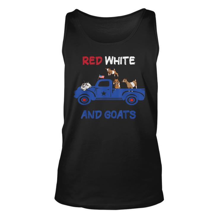 Red White And Goats 4Th Of July 2022  Unisex Tank Top