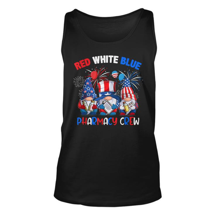 Red White Blue American Pharmacy Crew Gnome 4Th Of July  Unisex Tank Top