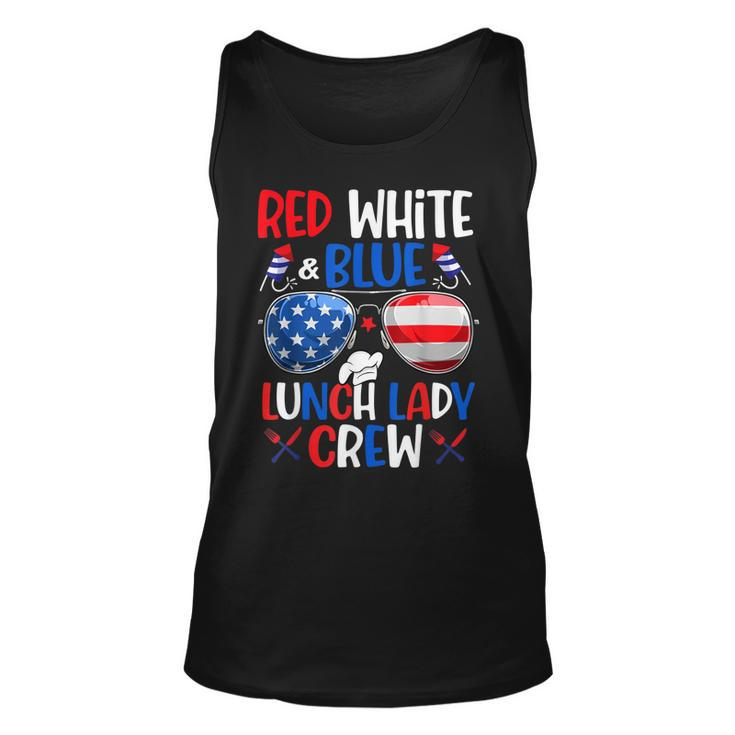 Red White Blue Lunch Lady Crew Sunglasses 4Th Of July Tank Top