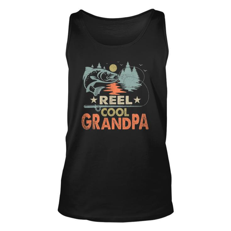 Reel Cool Grandpa Fishing Lover Vintage Fathers Day Unisex Tank Top
