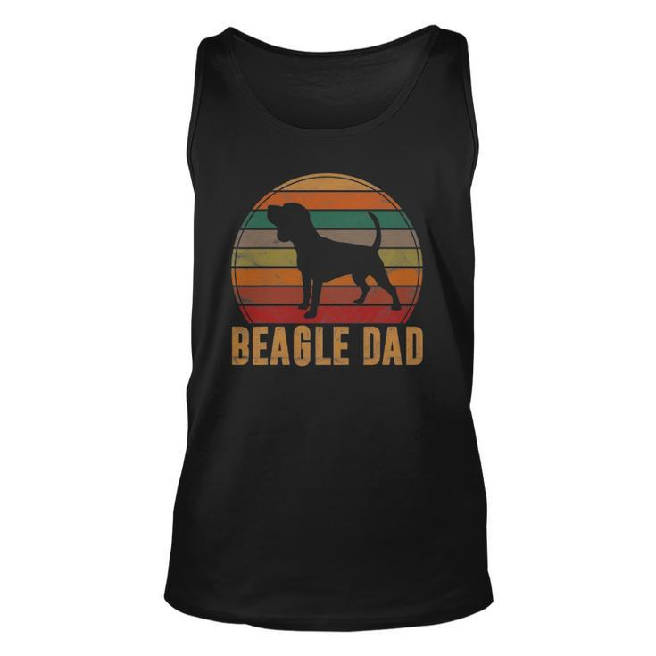 Retro Beagle Dad Gift Dog Owner Pet Tricolor Beagle Father Unisex Tank Top