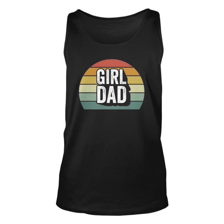 Retro Girl Dad  Proud Father Love Dad Of Girls Vintage Unisex Tank Top