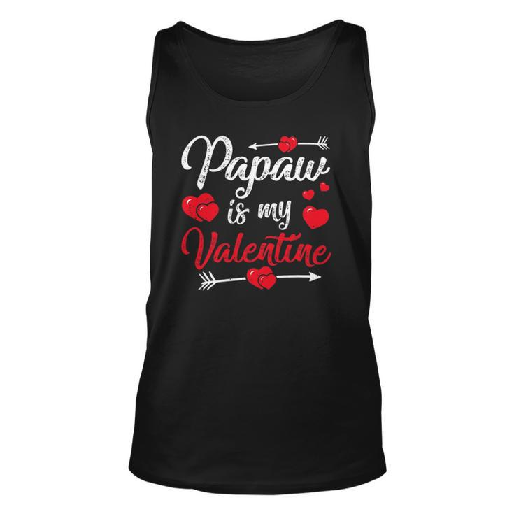 Retro Hearts Papaw Is My Valentines Day Fathers Day Unisex Tank Top