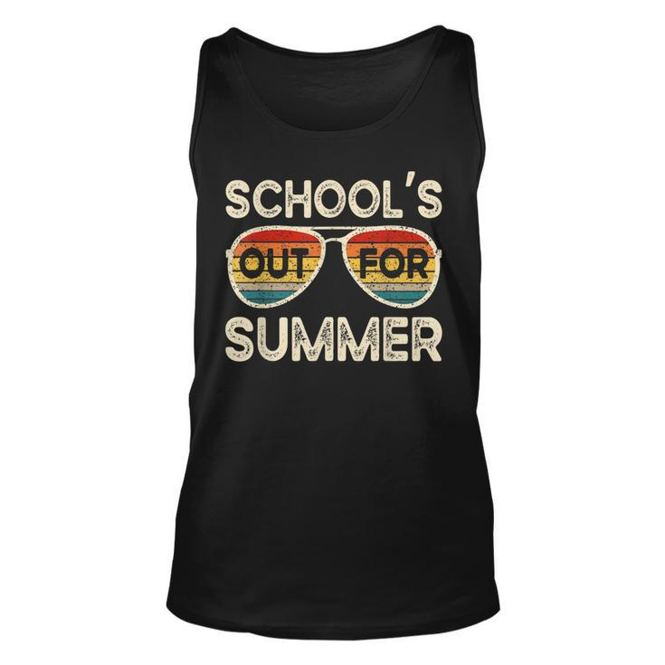 Retro Last Day Of School Schools Out For Summer Teacher  Unisex Tank Top