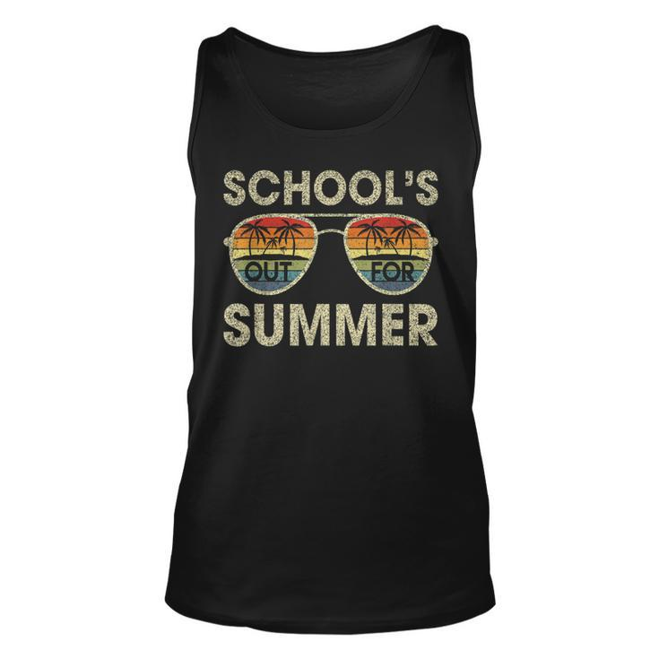 Retro Last Day Of School Schools Out For Summer Teacher Tank Top