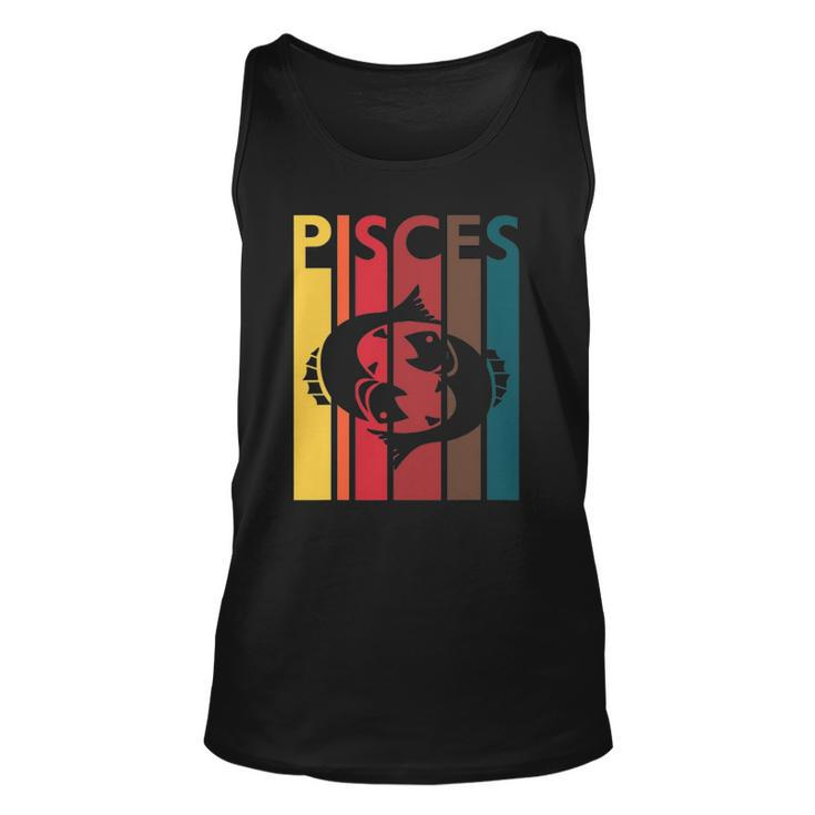 Retro Pisces Zodiac Sign February March Birthday Pisces Tank Top
