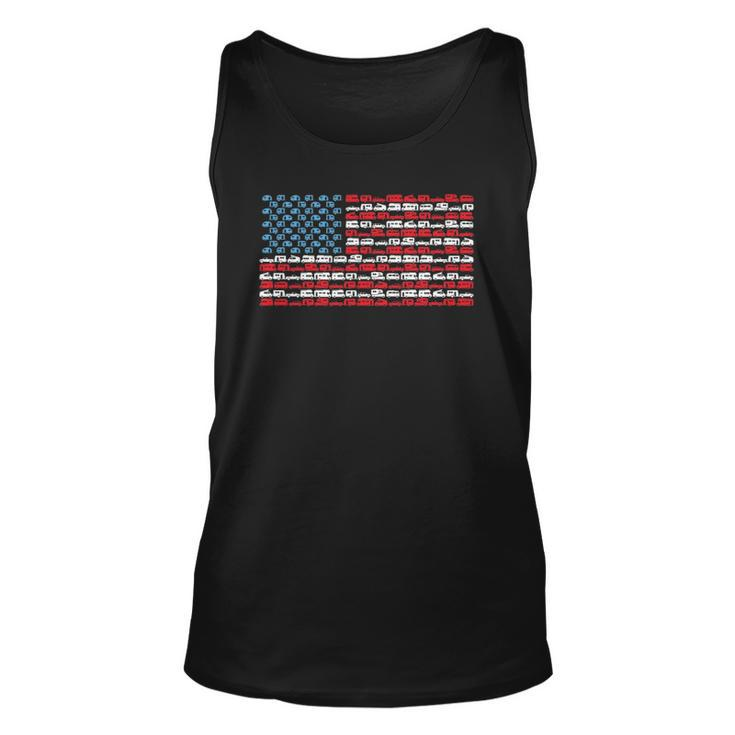 Retro Rv Design American Flag Independence Day Unisex Tank Top