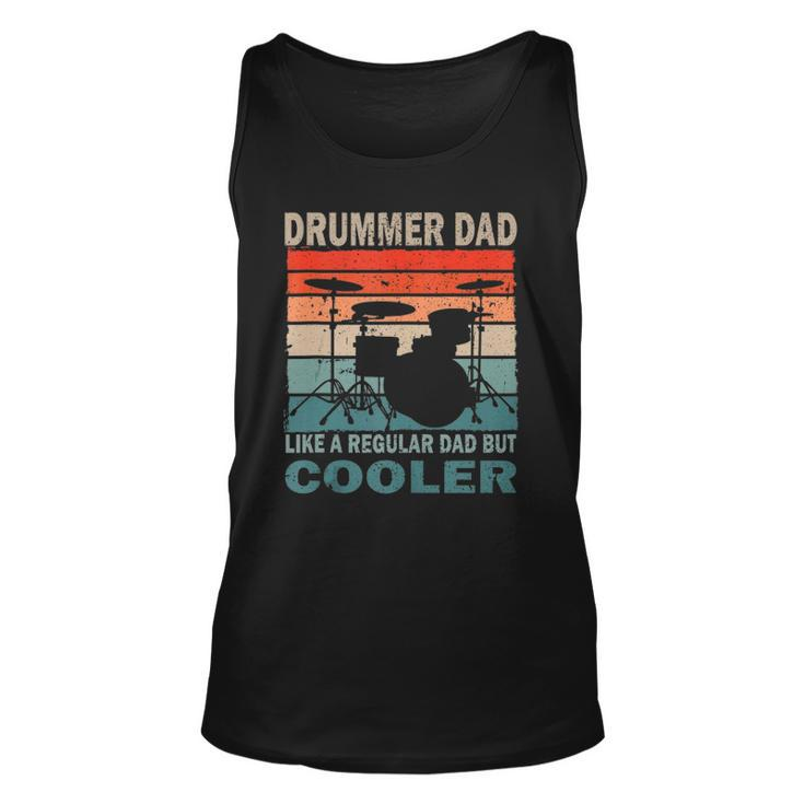 Mens Retro Vintage Drummer Dad Music Lover & Fan Fathers Day Tank Top