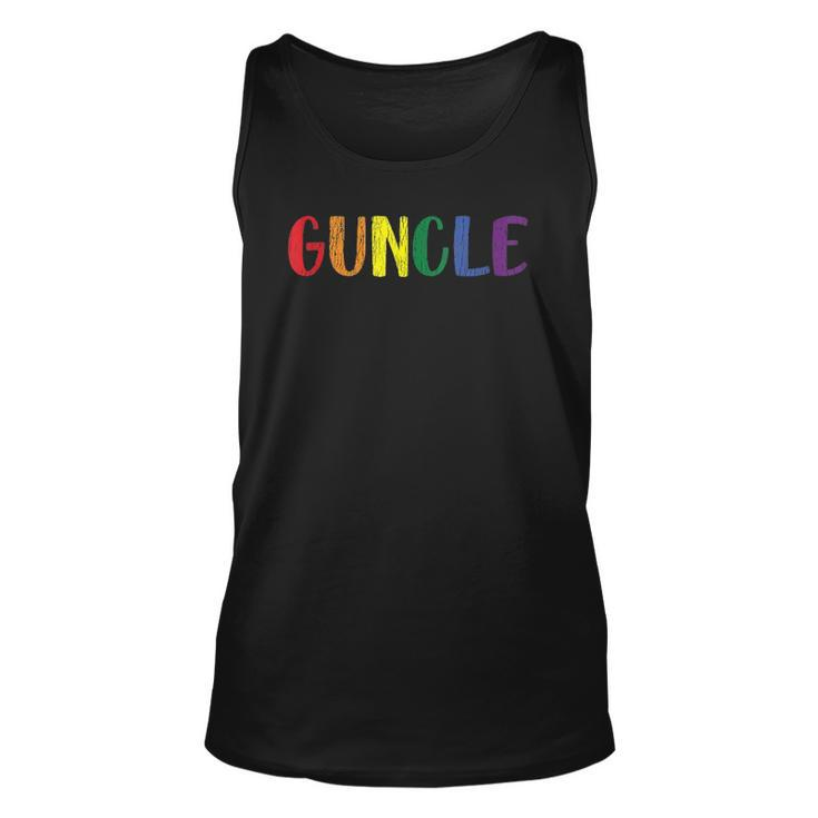 Retro Vintage Guncle Pride Uncle Gay Family Matching Lgbtq Unisex Tank Top