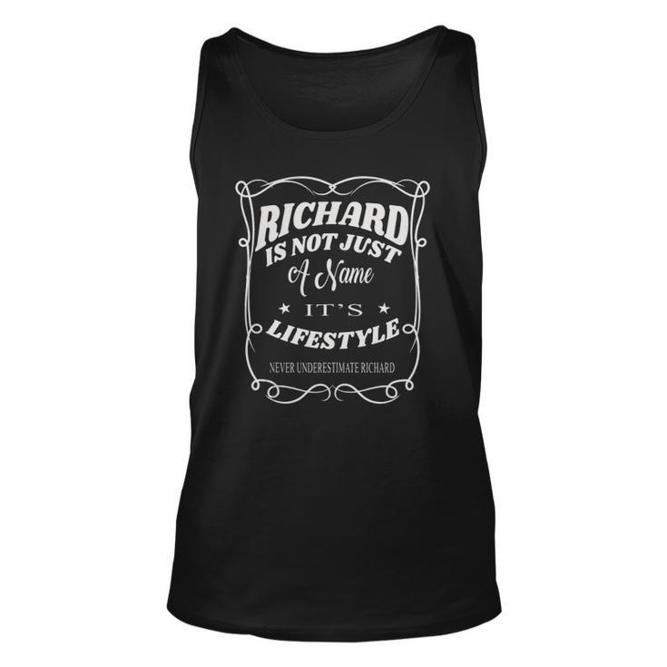 Mens Richard Is Not Just A Name Its Lifestyle Richard Tank Top