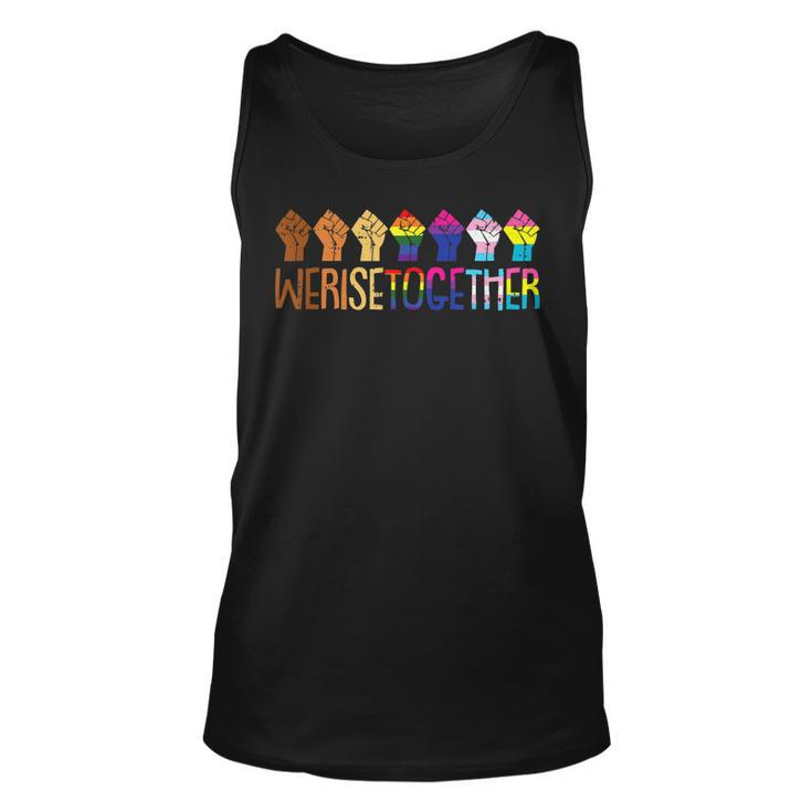 We Rise Together Lgbt Q Pride Social Justice Equality Ally T Tank Top