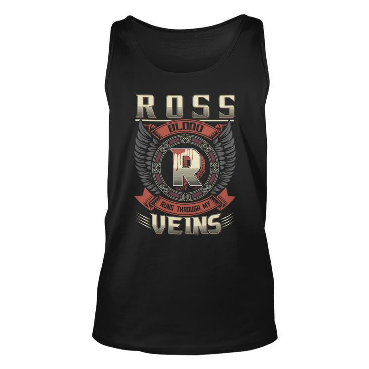 Ross Blood  Run Through My Veins Name V2 Unisex Tank Top