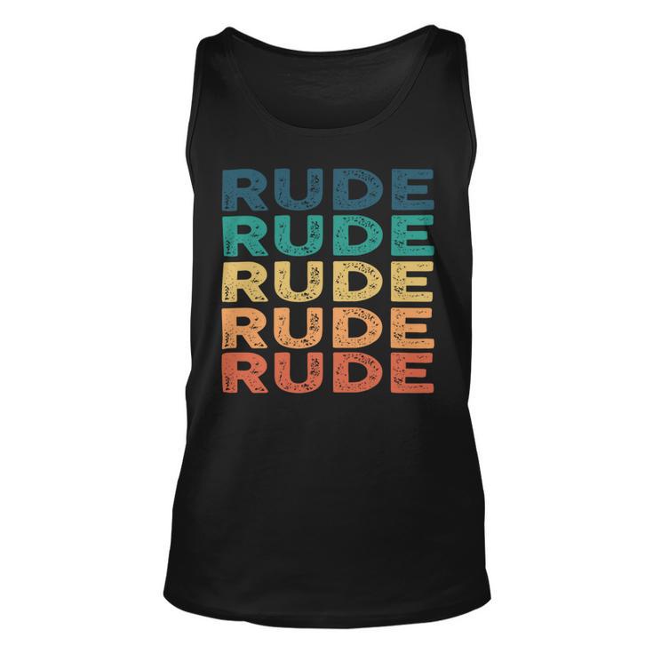 Rude Name Shirt Rude Family Name V4 Unisex Tank Top