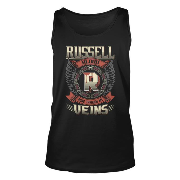 Russell Blood  Run Through My Veins Name V3 Unisex Tank Top