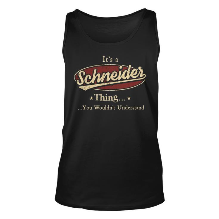 Schneider Shirt Personalized Name Gifts T Shirt Name Print T Shirts Shirts With Name Schneider Unisex Tank Top
