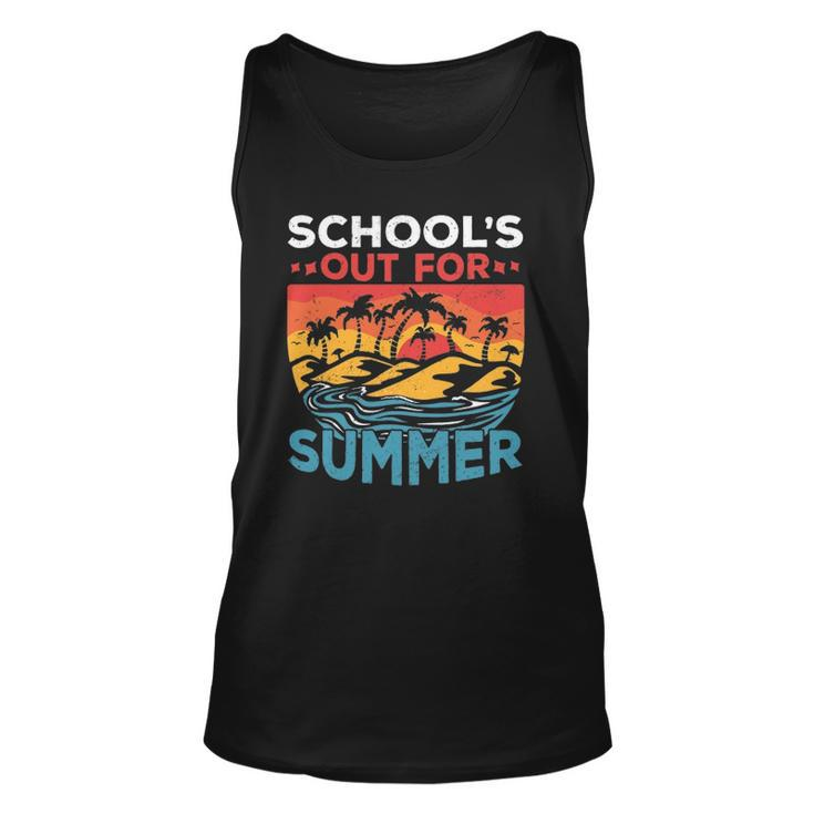 Schools Out For Summer Teacher Cool Retro Vintage Last Day Unisex Tank Top