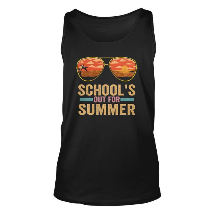 Schools Out For Summer Sunglasses Teacher Last Day Of School Tank Top
