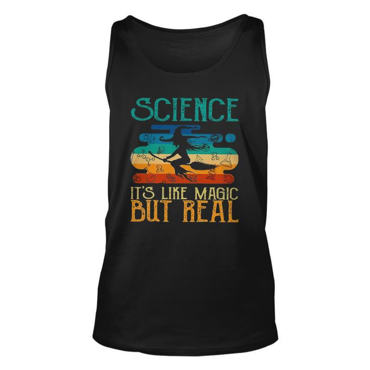 Science Its Like Magic But Real Funny Vintage Retro Unisex Tank Top