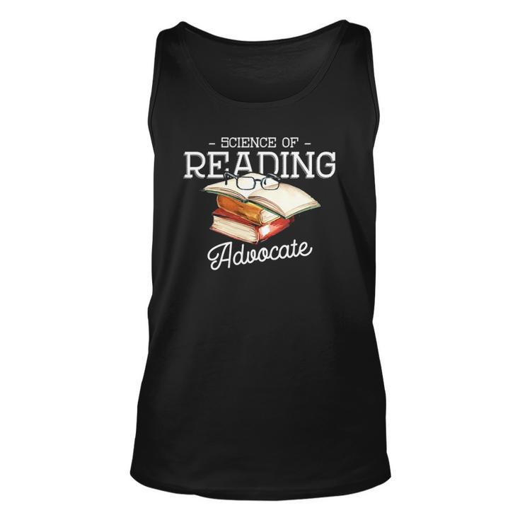 Science Of Reading Advocate Books Literature Book Reader Unisex Tank Top