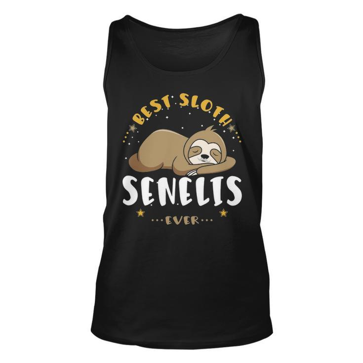Senelis Grandpa Gift   Best Sloth Senelis Ever Unisex Tank Top