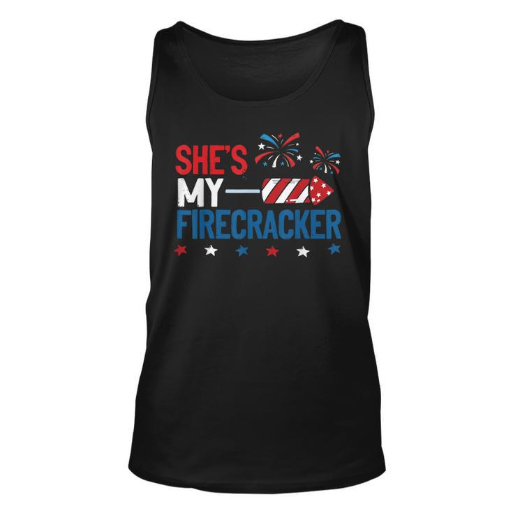 Shes My Firecracker 4Th July Matching Couples For Him  Unisex Tank Top