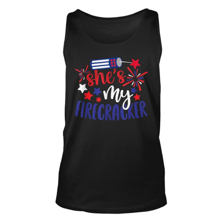 Shes My Firecracker His And Hers Patriot 4Th Of July  Unisex Tank Top