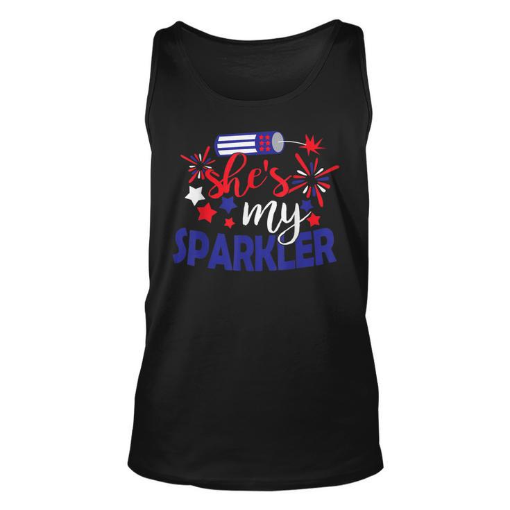 Shes My Sparkler 4Th Of July Matching Couples  Unisex Tank Top