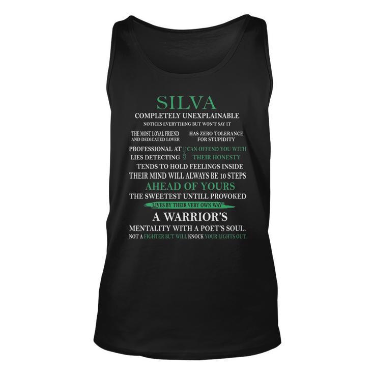 Silva Name Gift   Silva Completely Unexplainable Unisex Tank Top