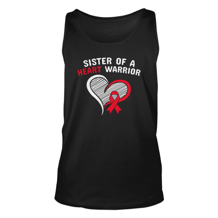 Sister Of A Heart Warrior Chd Disease Awareness Congenital Unisex Tank Top