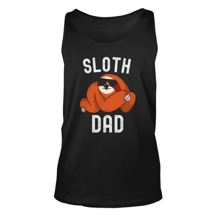 Sloth Dad Fathers Day Men Sloth Daddy Sloth Lover Lazy Tank Top