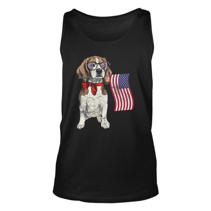 Smart Beagle Patriotic Memorial Day 4Th Of July Usa Flag Unisex Tank Top