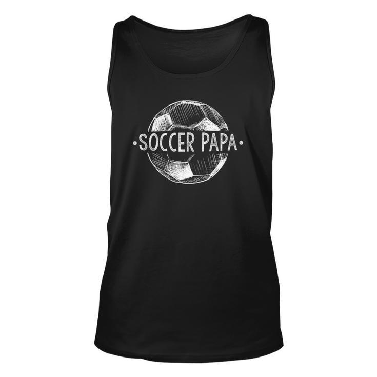 Soccer Papa Matching Team Player Sport Lover Dad Tank Top