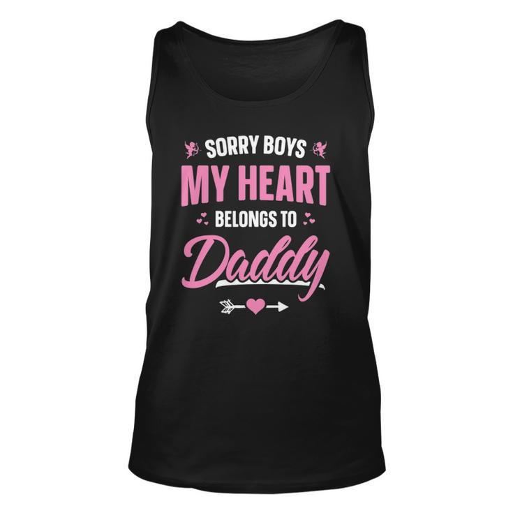 Sorry Boys My Heart Belongs To Daddy  Girls Valentine Unisex Tank Top