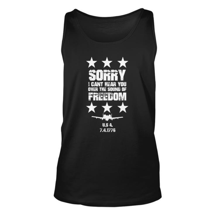 Sorry I Cant Hear You Over The Sound Of Freedom Unisex Tank Top