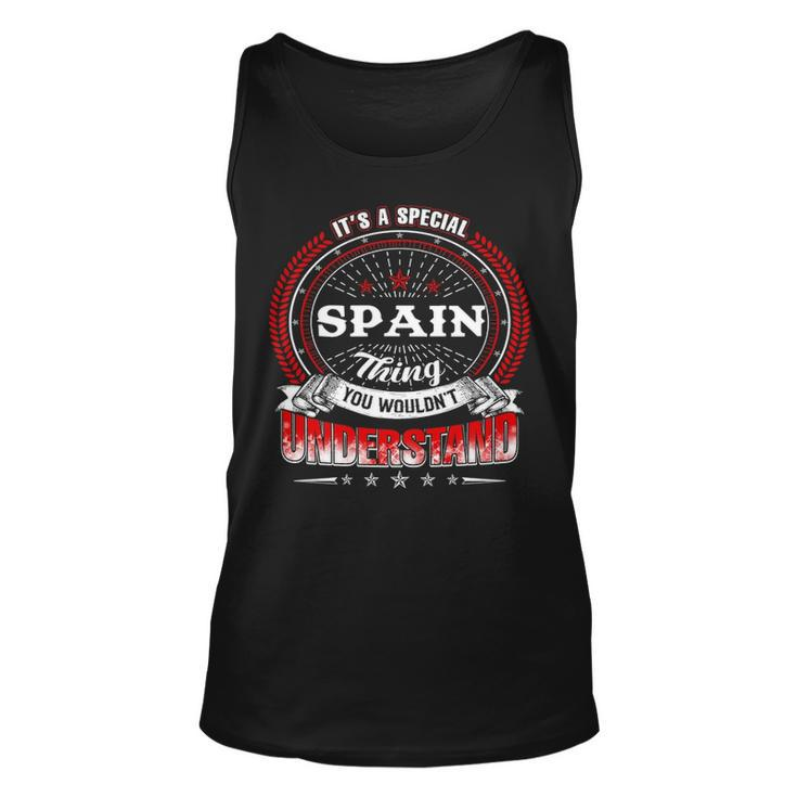Spain Shirt Family Crest Spain T Shirt Spain Clothing Spain Tshirt Spain Tshirt Gifts For The Spain  Unisex Tank Top