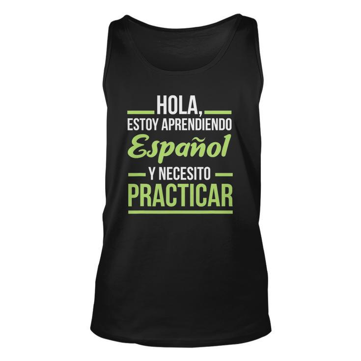 Spanish Language  For Student Practice Learning Gift Unisex Tank Top