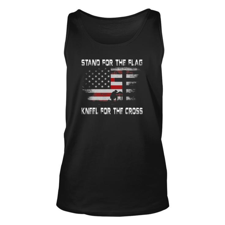 Stand For The Flag Kneel For The Cross 4Th Of July Unisex Tank Top