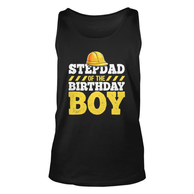 Stepdad Of The Birthday Boy Construction Hat Birthday Party Unisex Tank Top